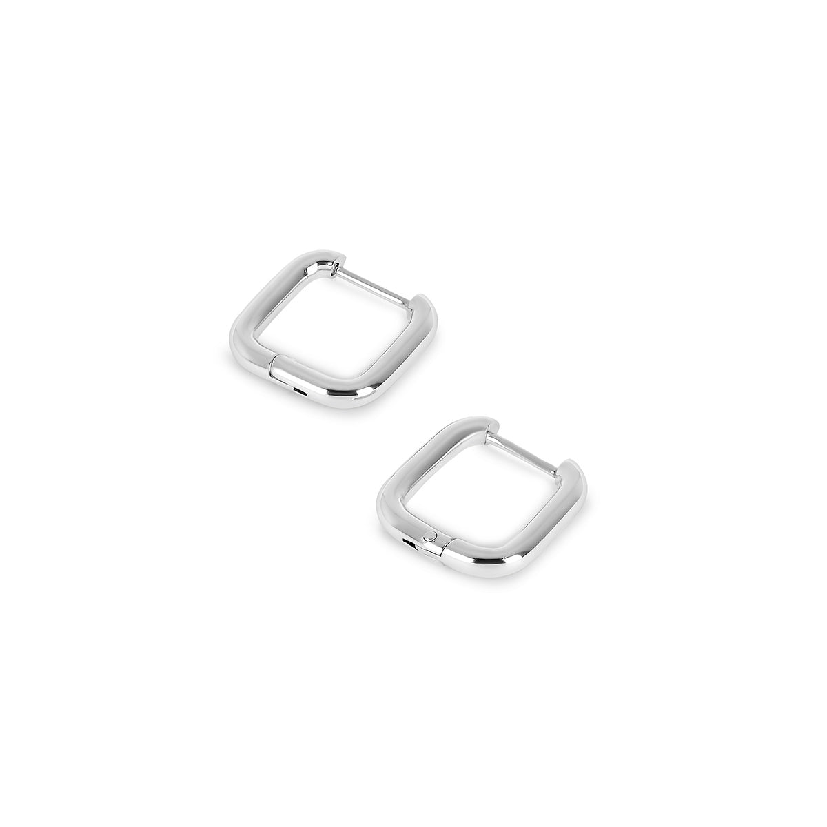 Brinco de Argola Quadrado Prata Bellorie