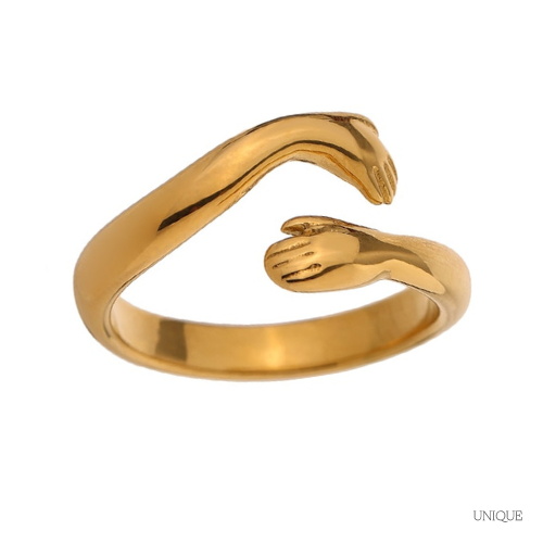 Anel Abraço Banhado a Ouro 18K Bellorie