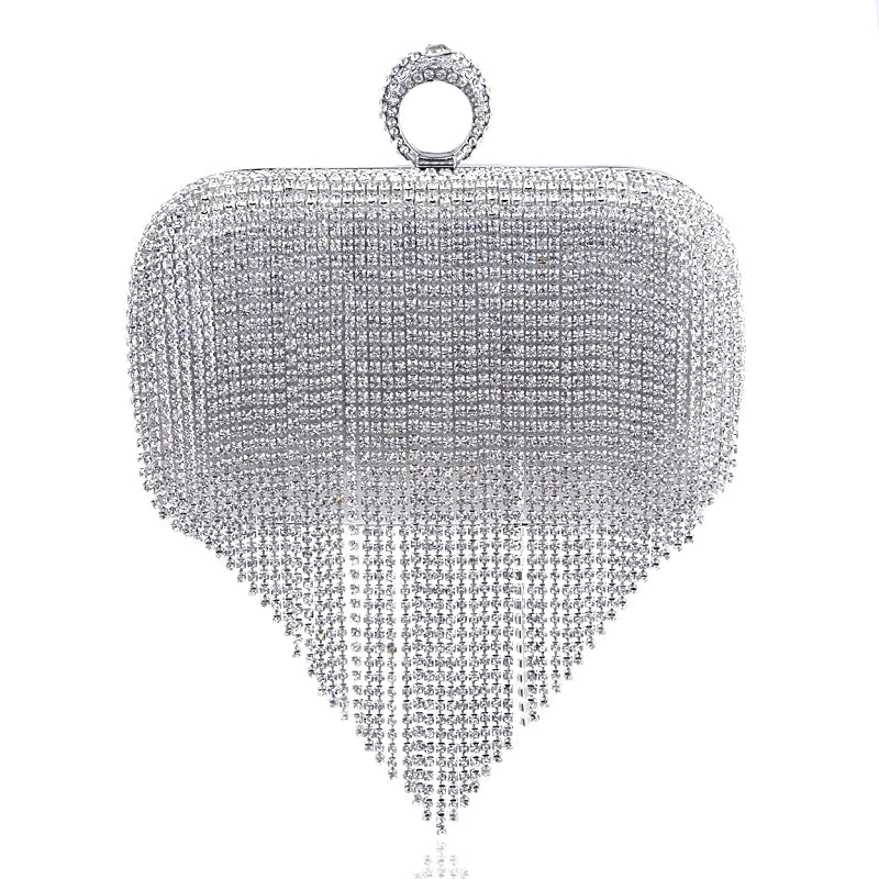 Bolsa Feminina com Strass e Franjas Luxe Bellorie
