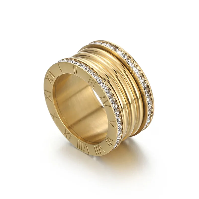 Anel Luxo Romano com Zircônia Bellorie