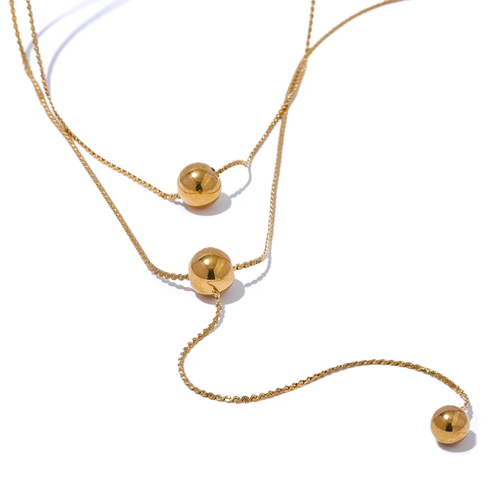 Colar Gravatinha Bolas Luxe Bellorie