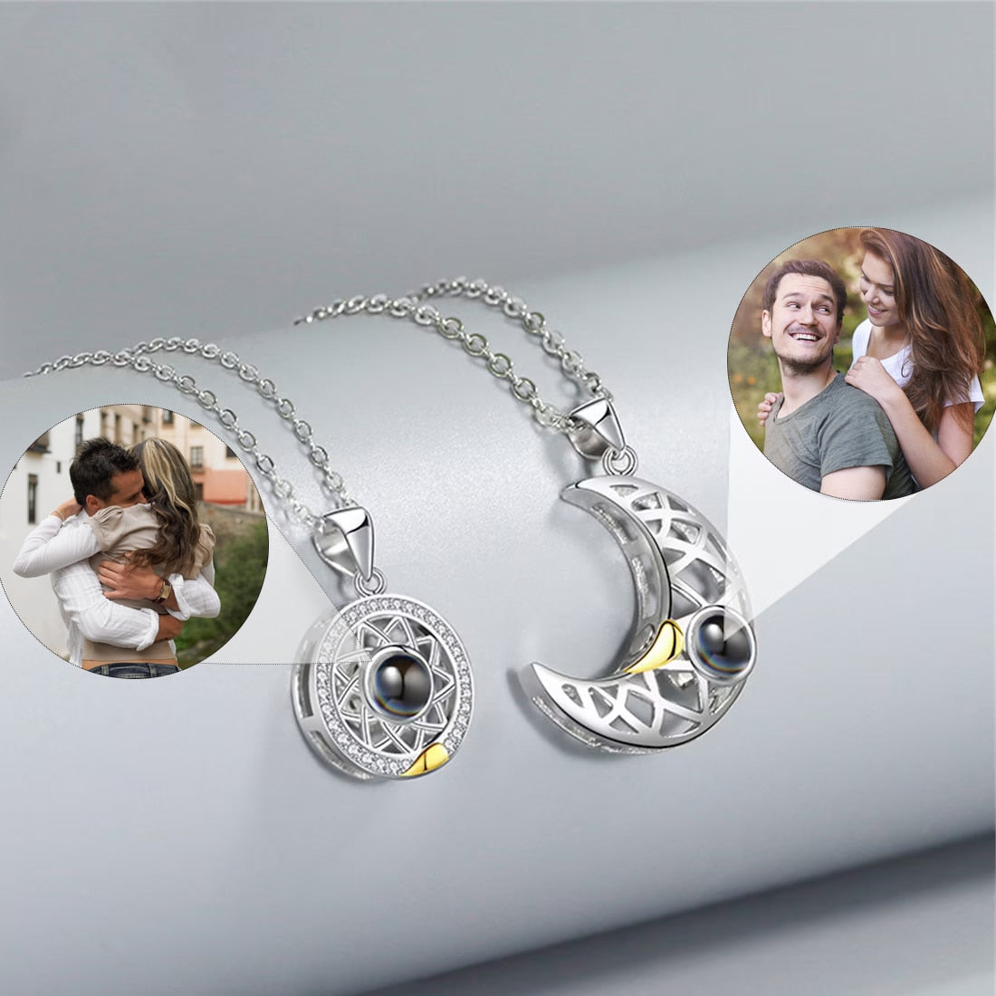 Conjunto Sol e Lua Personalizado com Foto Bellorie