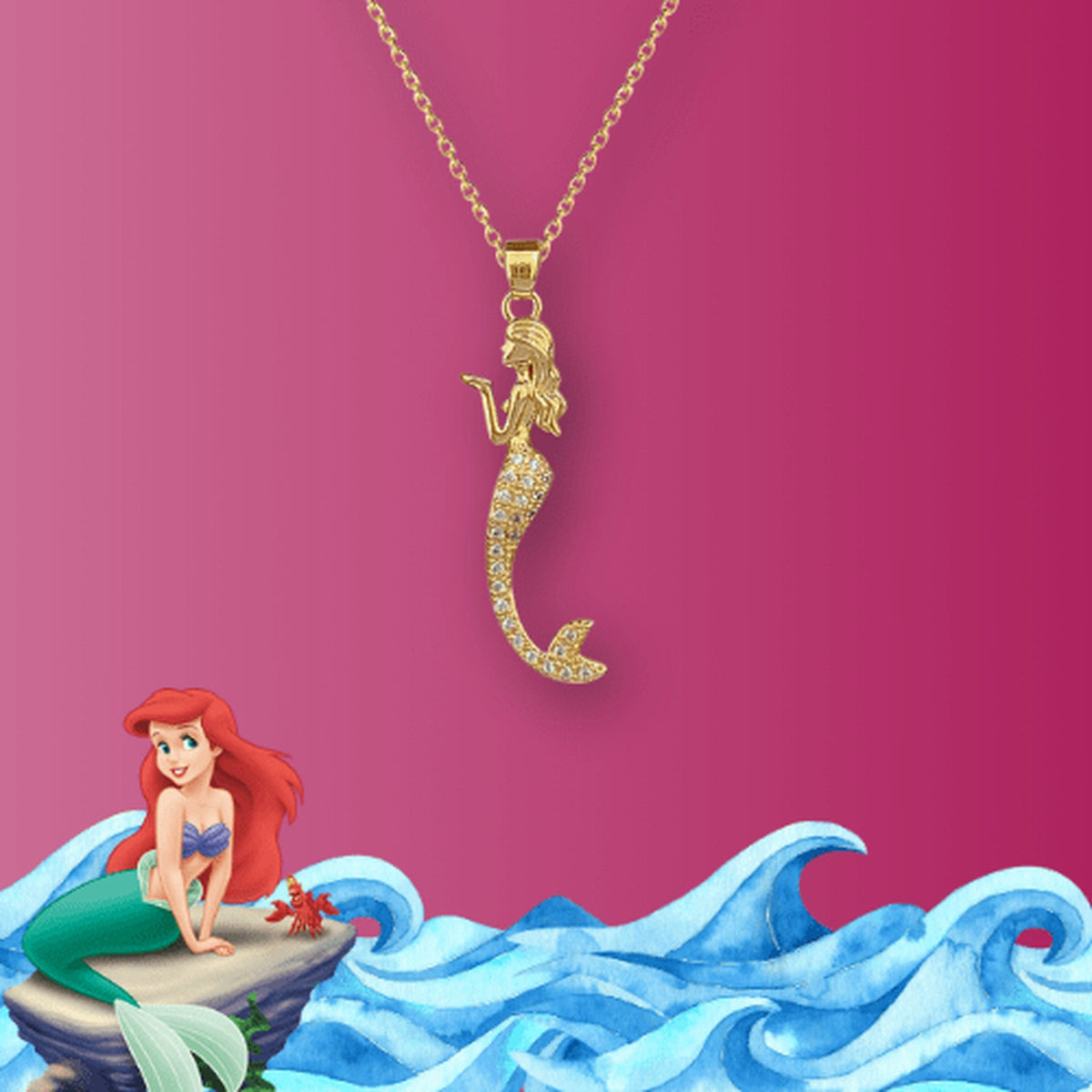 Colar Luxo da Pequena Sereia - Princesa Ariel Lunnelé™