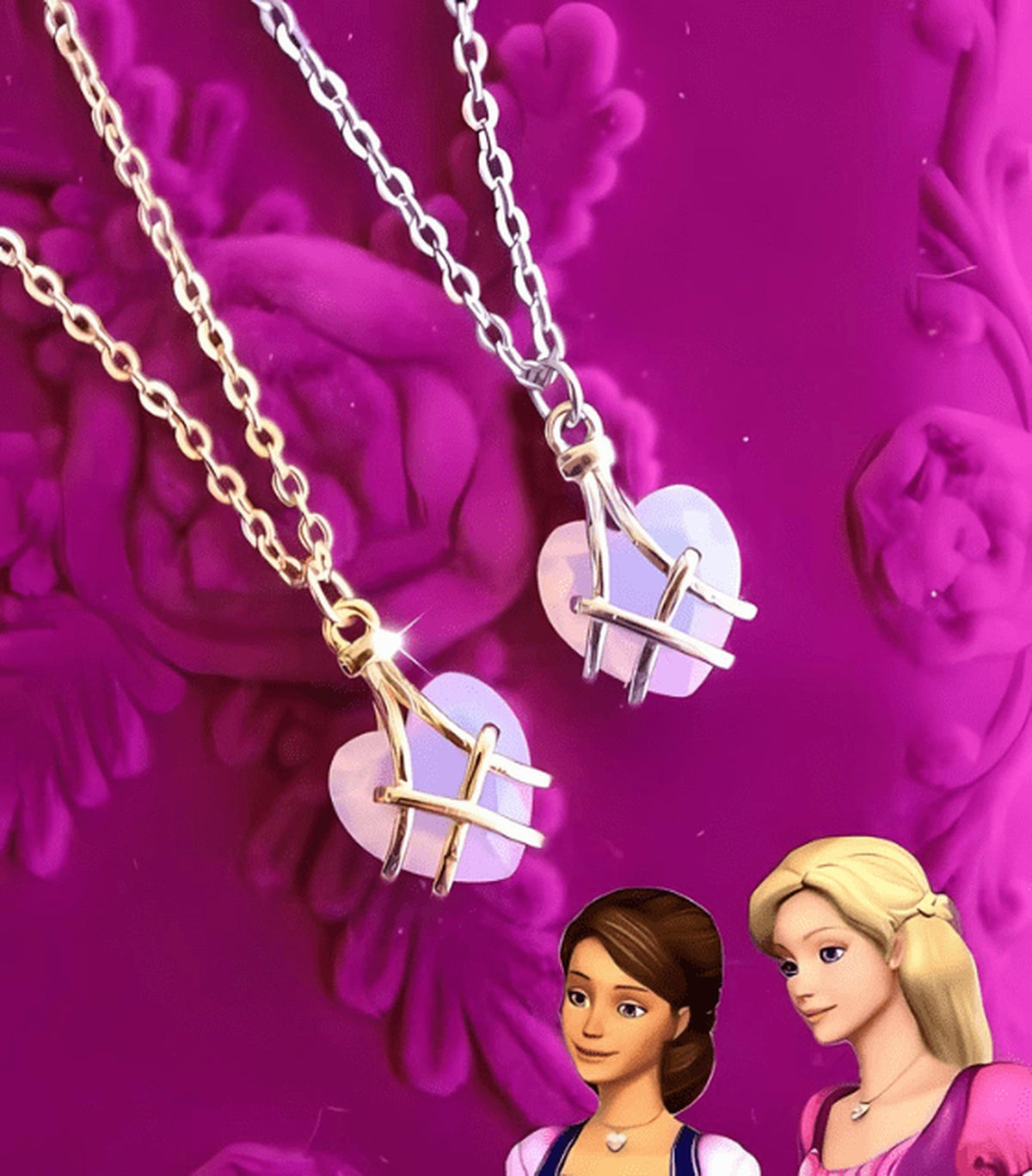 Colar Coração Luxo - Barbie e o Castelo de Diamante em Prata 925 Lunnelé™