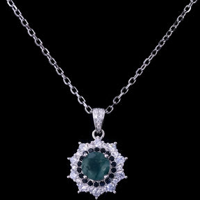 Colar Feminino Luxo Esmeralda Prata 925 Lunnelé™