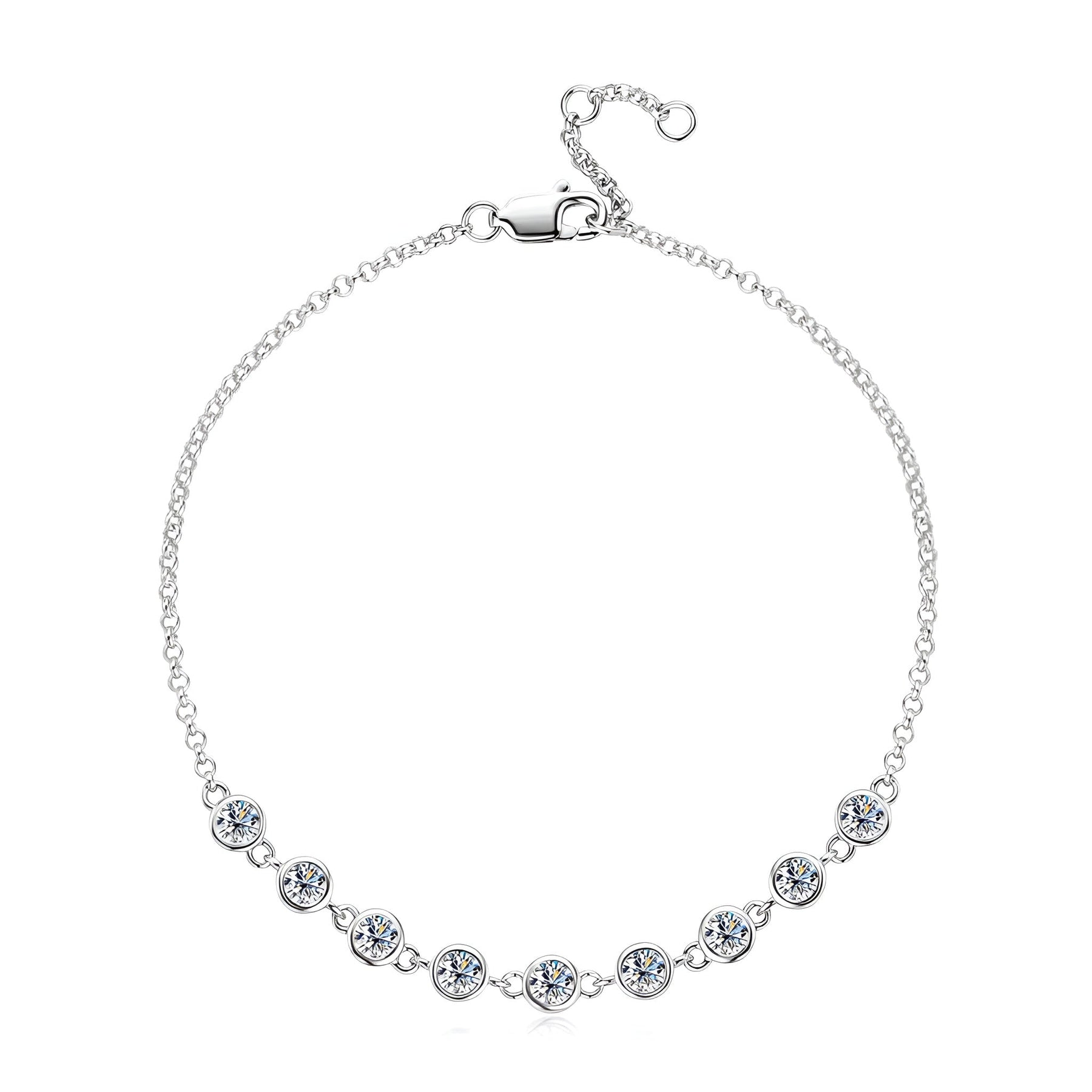 Pulseira Feminina Prata 925 com Zircônias Lunnelé™