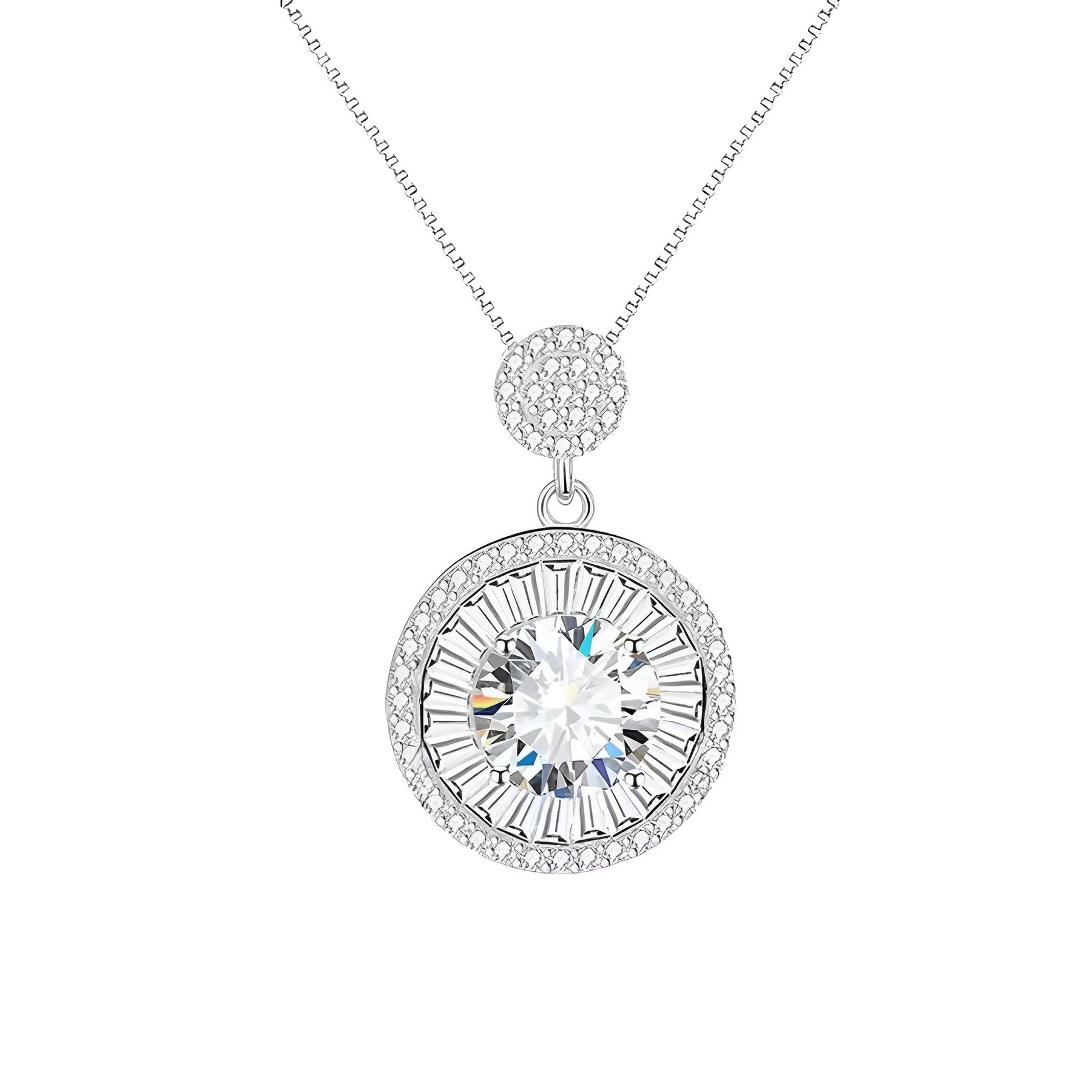 Colar Feminino de Prata Zircônias Lunnelé™