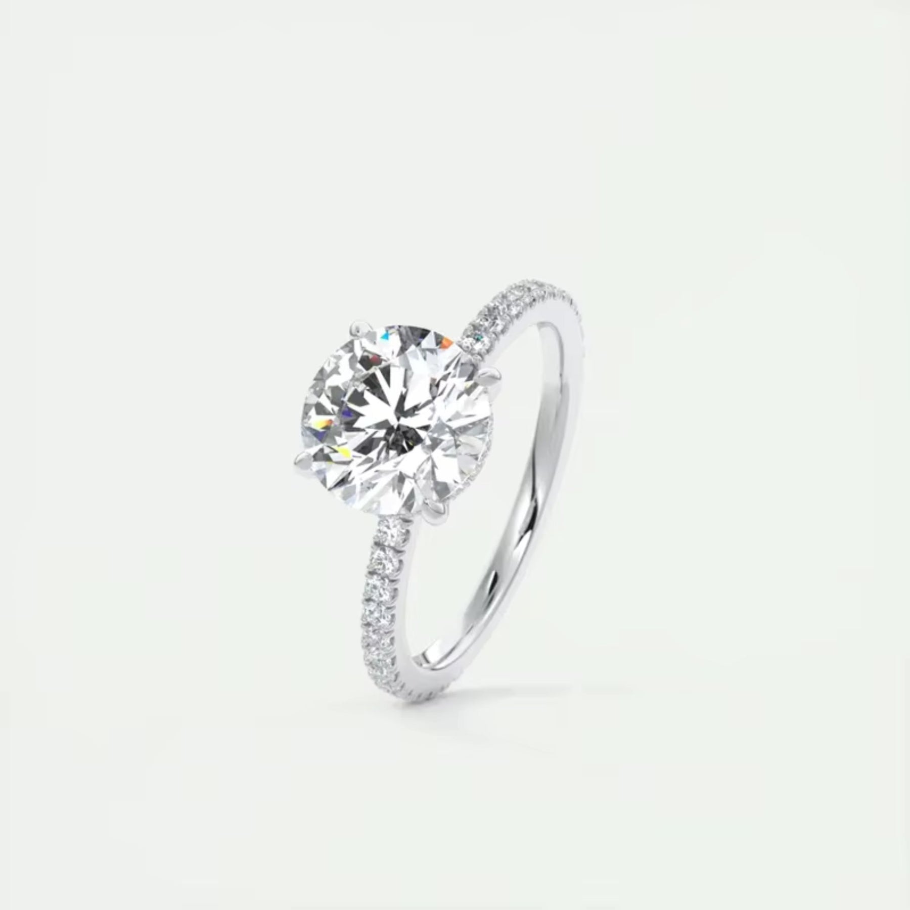 Anel Feminino Prata 925 com Zircônias Eternity Lunnelé™