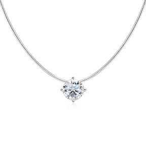 Colar Feminino de Prata 925 Zircônia Ponto de Luz Lunnelé™