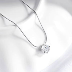 Colar Feminino de Prata 925 Zircônia Ponto de Luz Lunnelé™