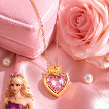 Colar Luxo Barbie Escola de Princesas - Coração Encantado