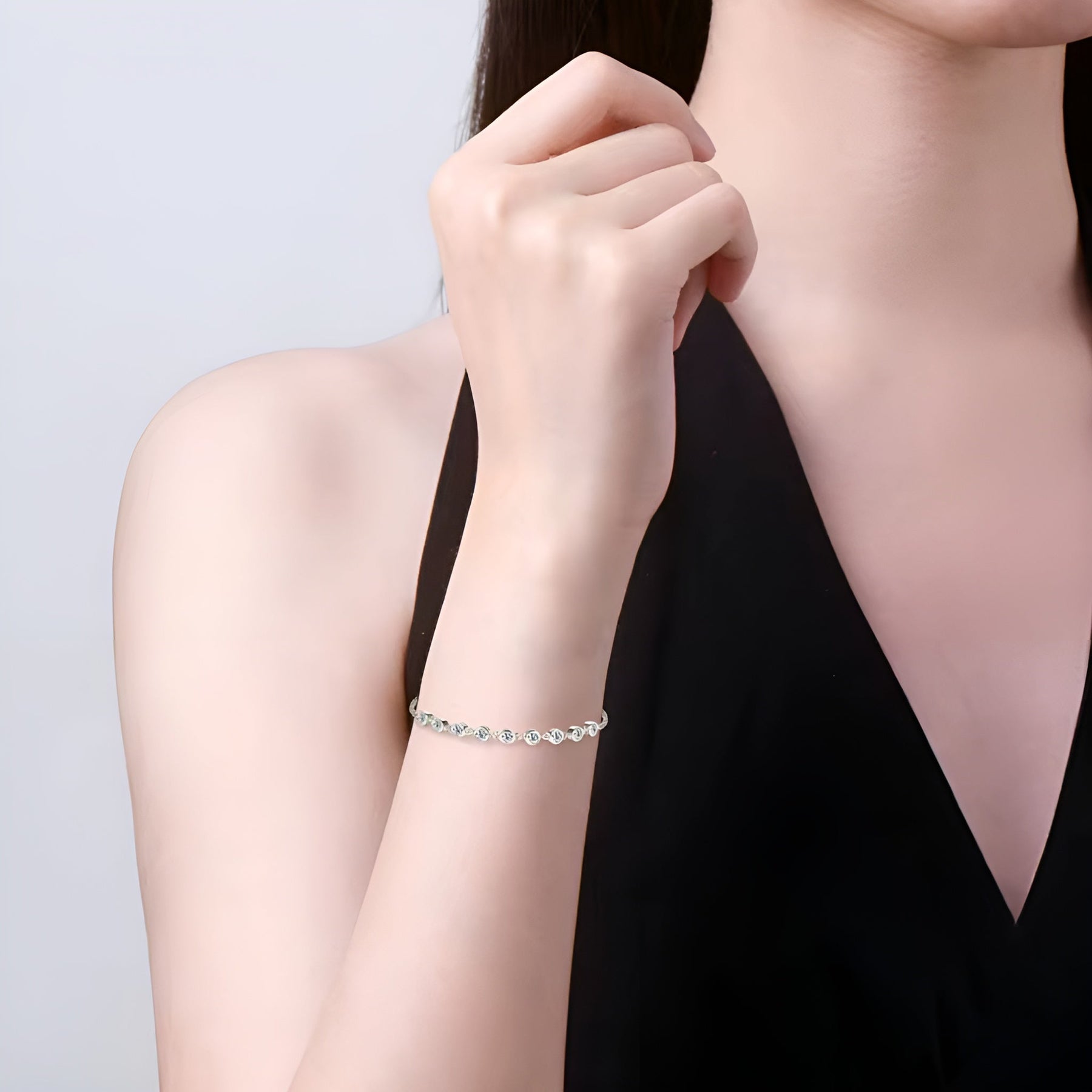 Pulseira Feminina Prata 925 com Zircônias Lunnelé™
