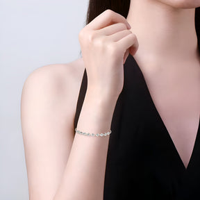 Pulseira Feminina Prata 925 com Zircônias Lunnelé™