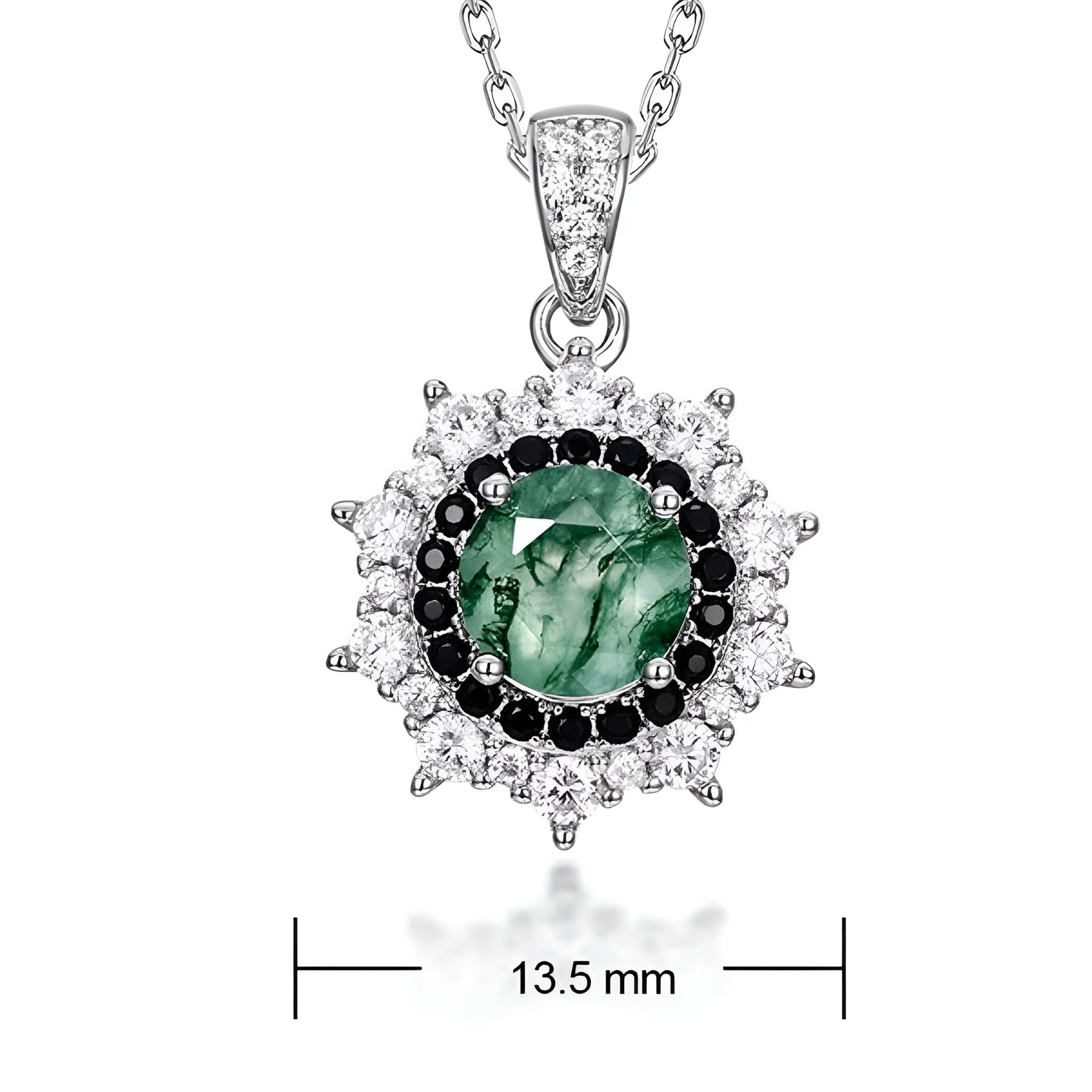 Colar Feminino Luxo Esmeralda Prata 925 Lunnelé™