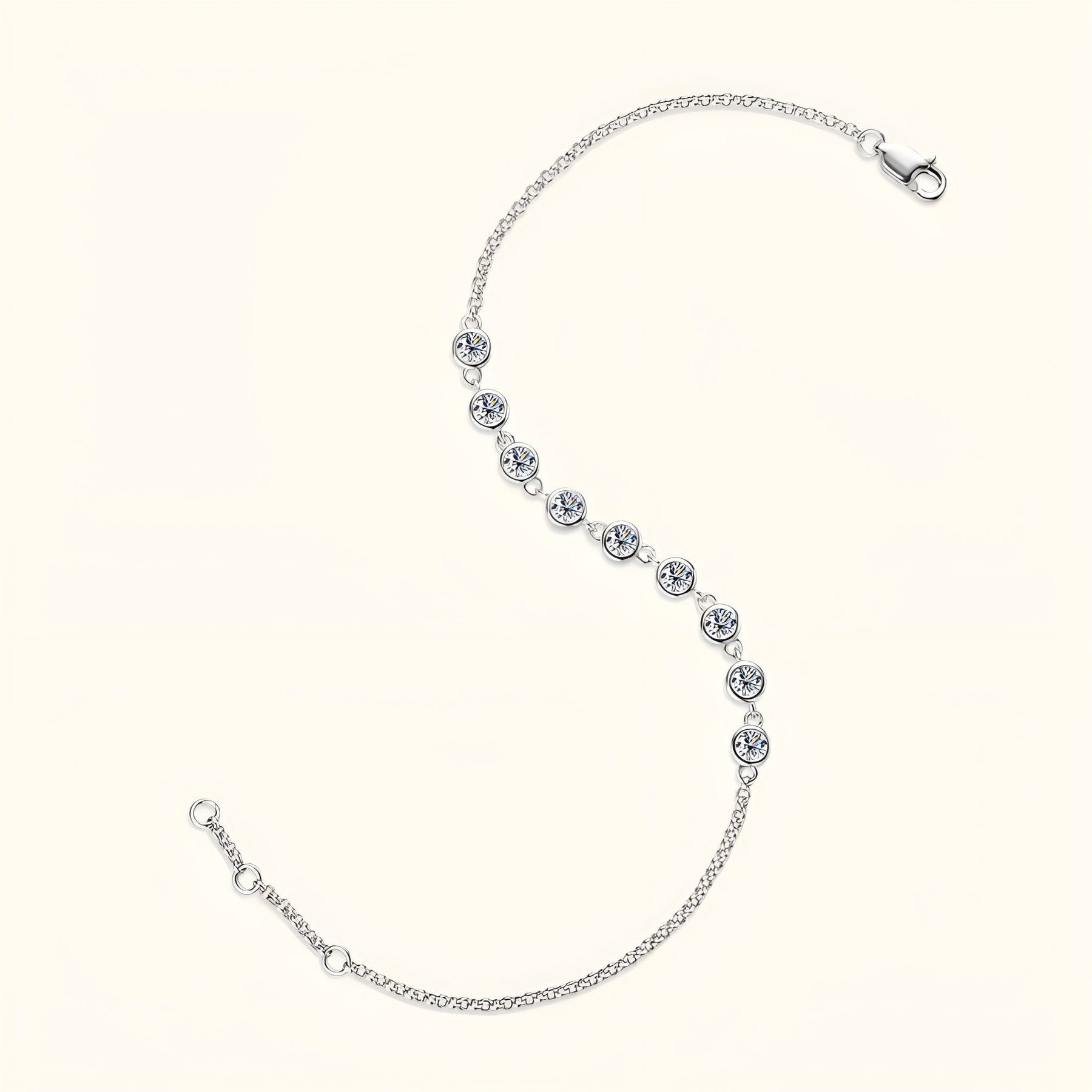 Pulseira Feminina Prata 925 com Zircônias Lunnelé™
