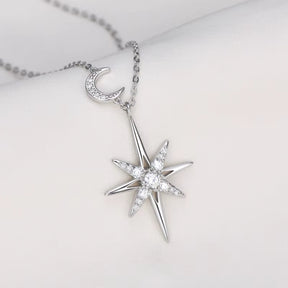 Colar Feminino Lua Estrela Prata 925 Lunnelé™