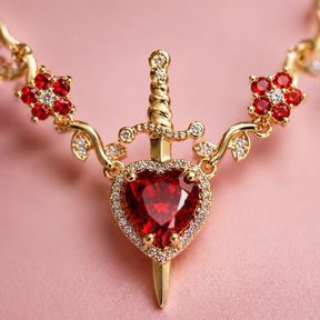 Colar Luxo Mulan - O coração & a Espada