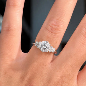 Anel de Namoro Prata 925 Moissanite Amour Lunnelé™