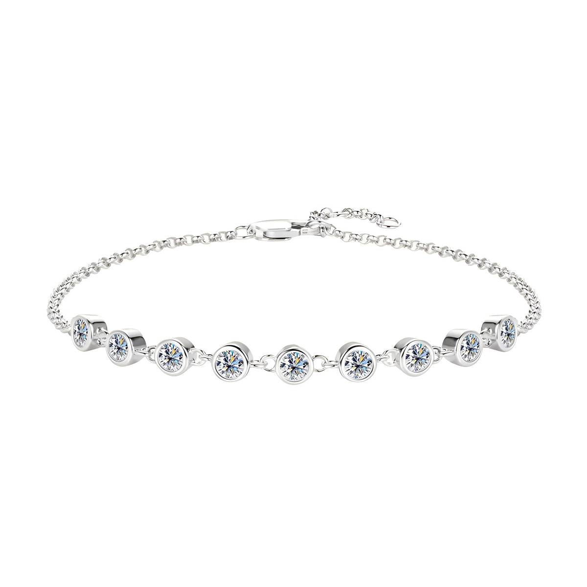 Pulseira Feminina Prata 925 com Zircônias Lunnelé™