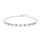 Pulseira Feminina Prata 925 com Zircônias Lunnelé™