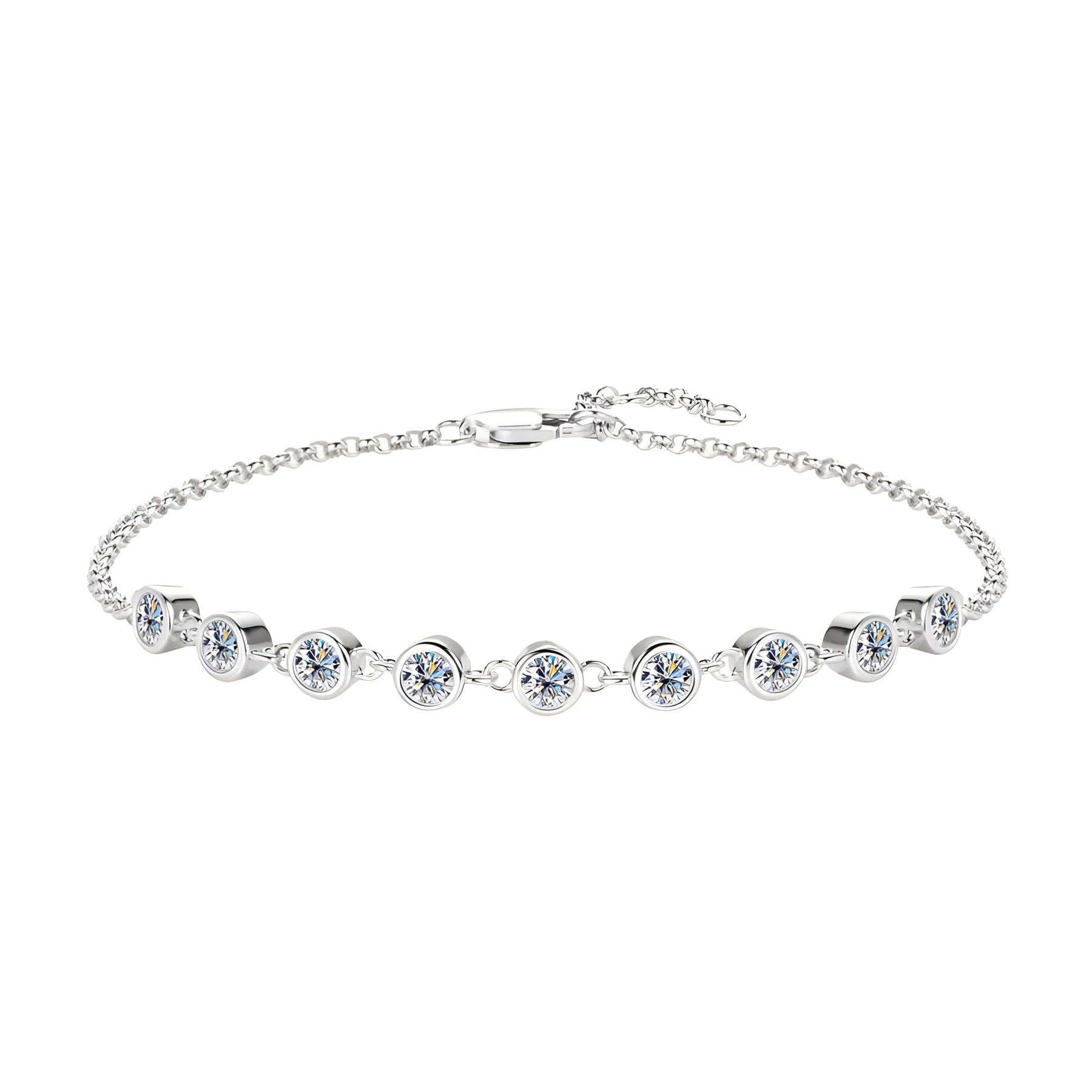 Pulseira Feminina Prata 925 com Zircônias Lunnelé™
