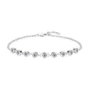 Pulseira Feminina Prata 925 com Zircônias Lunnelé™