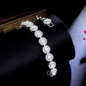 Pulseira Feminina de Prata com Zircônias Radiance Lunnelé™