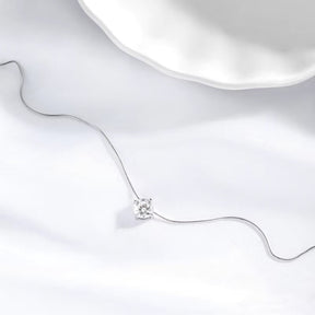 Colar Feminino de Prata 925 Zircônia Ponto de Luz Lunnelé™