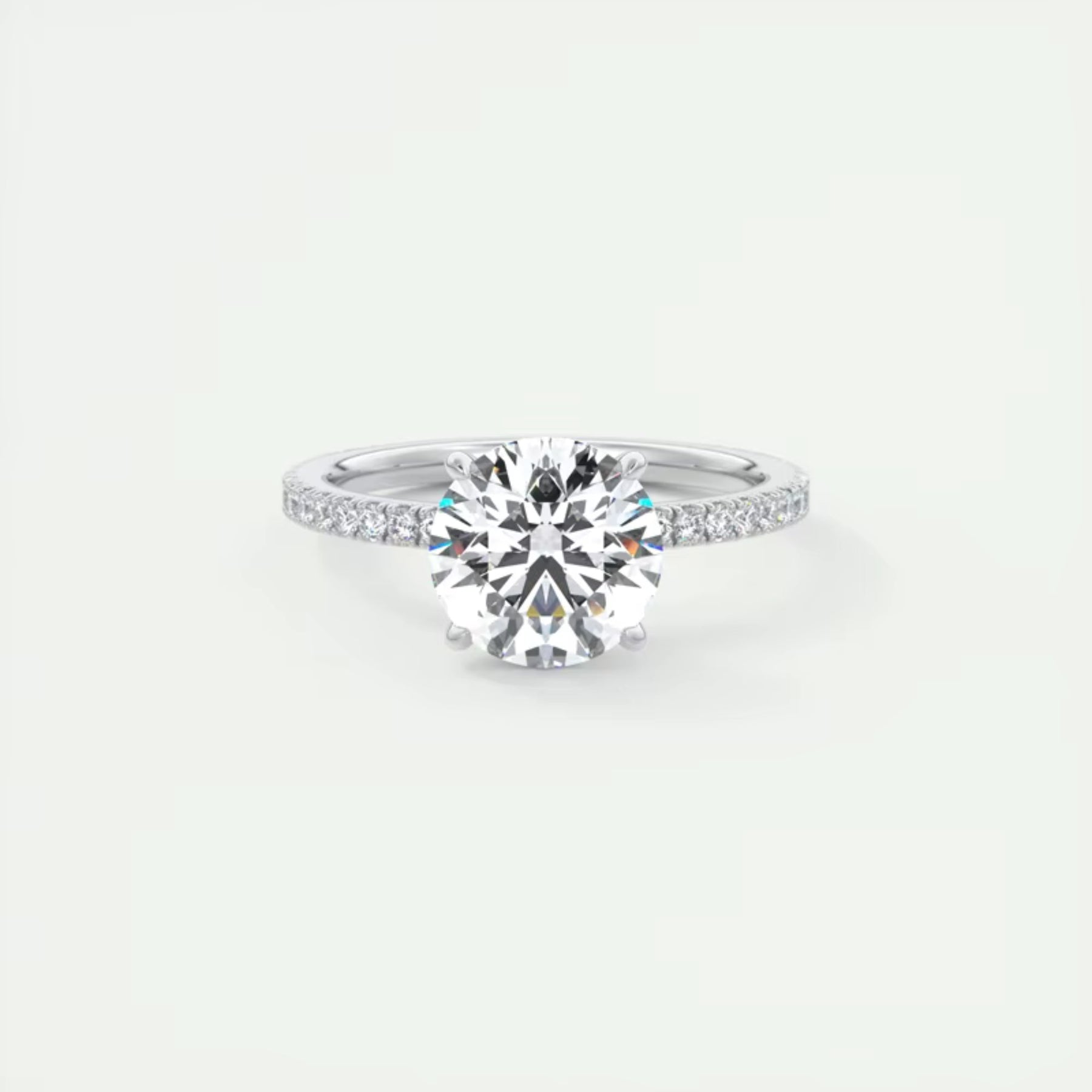 Anel Feminino Prata 925 com Zircônias Eternity Lunnelé™