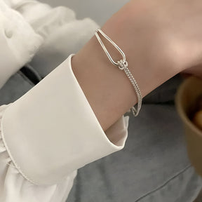 Pulseira Feminina de Prata 925 Enlace Lunnelé™