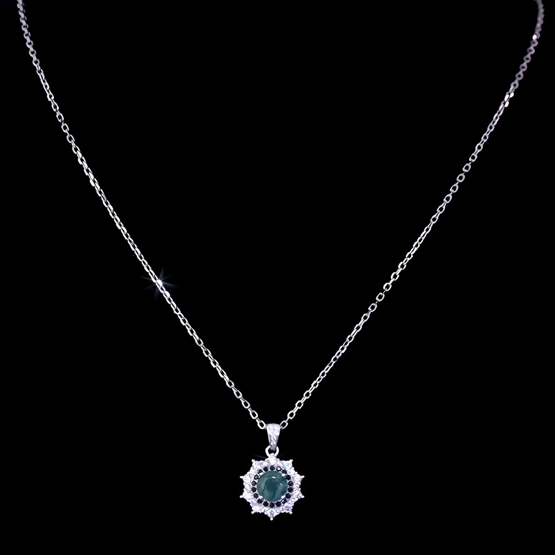 Colar Feminino Luxo Esmeralda Prata 925 Lunnelé™