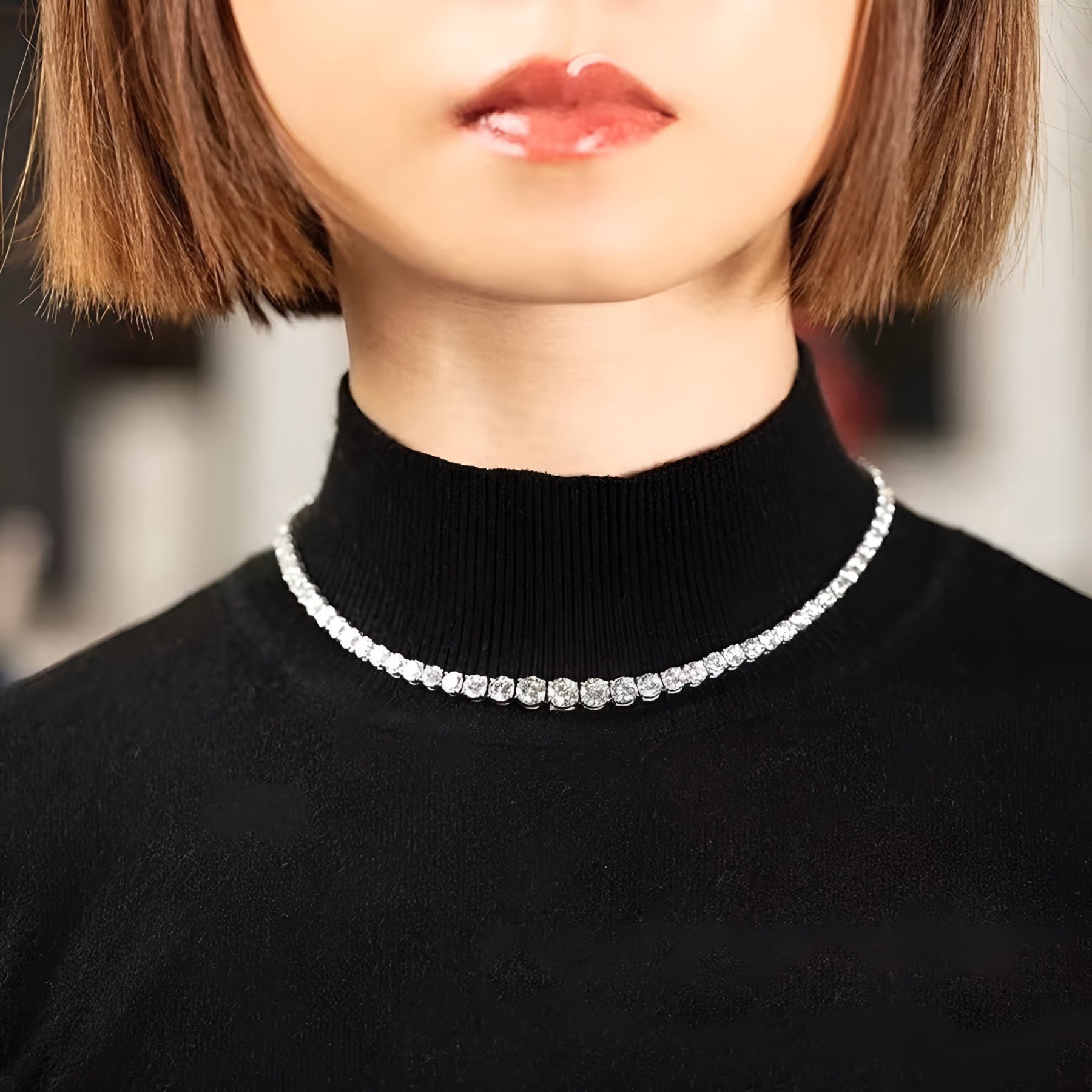 Colar de Prata Feminino com Zircônias Lumiere Lunnelé™