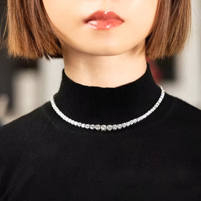 Colar de Prata Feminino com Zircônias Lumiere Lunnelé™