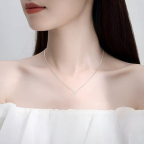 Colar Feminino de Prata 925 Zircônia Ponto de Luz Lunnelé™