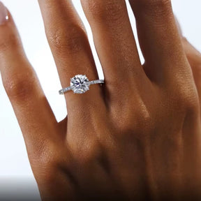 Anel Feminino Prata 925 com Zircônias Eternity Lunnelé™