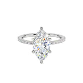 Anel Solitário Marquise em Prata 925 com Moissanite 2ct Lunnelé™