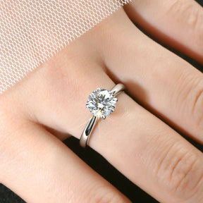 Anel Noivado com Meia Aliança Moissanite 2ct