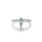 Anel de Noivado Marquise em Prata 925 com Moissanite 0,5ct Lunnelé™