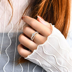Anel Moissanite Banhado a Ouro 18k Prata 925 Lunnelé™ - foto 4