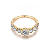Anel Moissanite Banhado a Ouro 18k Prata 925 Lunnelé™