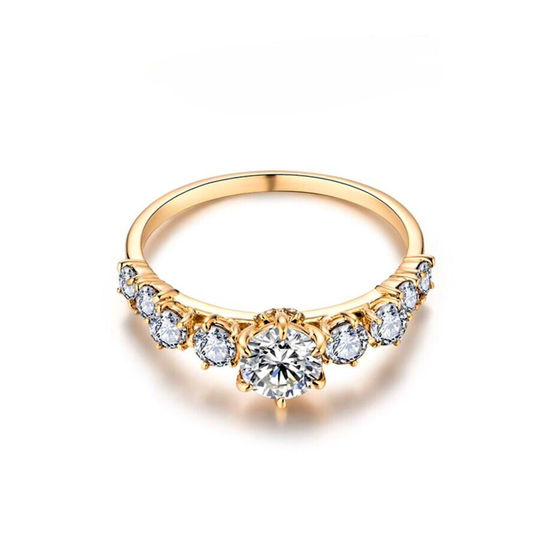Anel Moissanite Banhado a Ouro 18k Prata 925 Lunnelé™