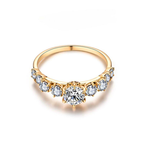 Anel Moissanite Banhado a Ouro 18k Prata 925 Lunnelé™