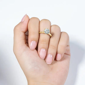 Anel Solitário Clássico com Moissanite 1ct Prata 925 Lunnelé™ - foto 5