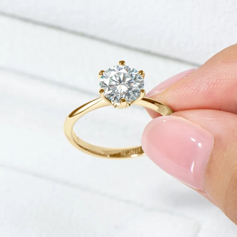 Anel Solitário Clássico com Moissanite 1ct Prata 925 Lunnelé™ - foto 4