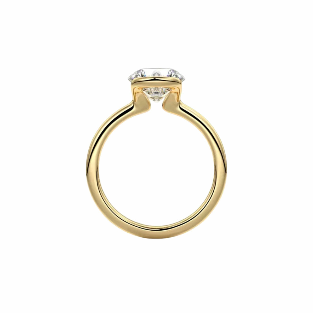 Anel Solitário com Moissanite 1ct Banho de Ouro 18K Lunnelé™ - foto 2