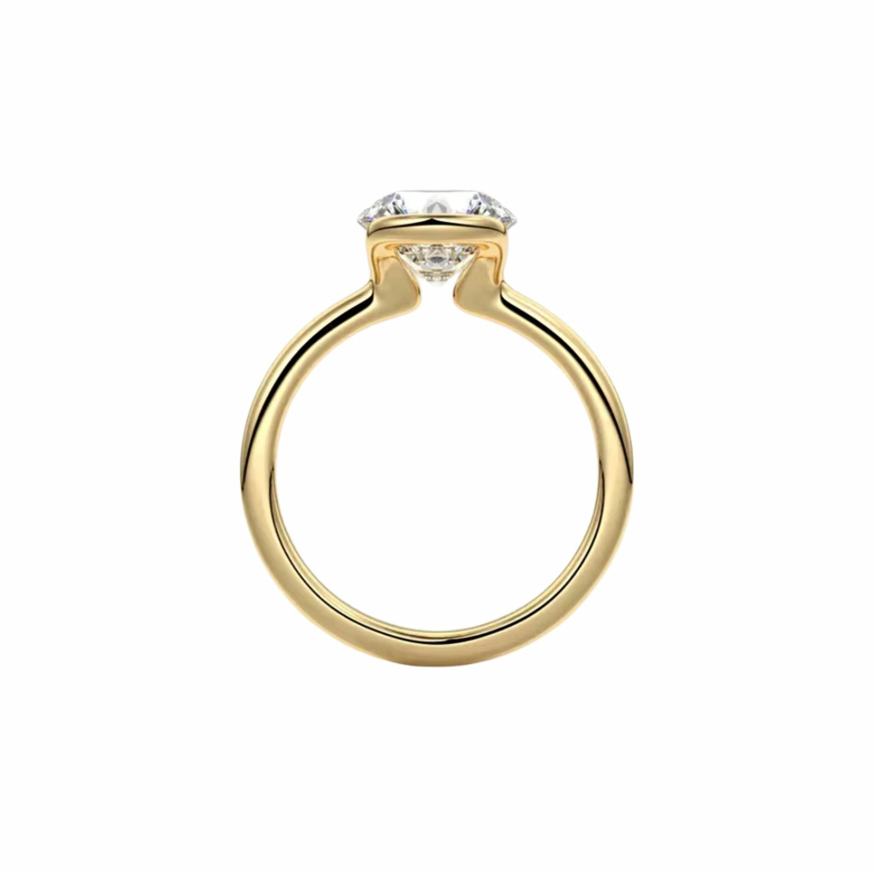Anel Solitário com Moissanite 1ct Banho de Ouro 18K Lunnelé™ - foto 2