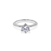 Anel Solitário Clássico Prata 925 com Moissanite 1ct Lunnelé™