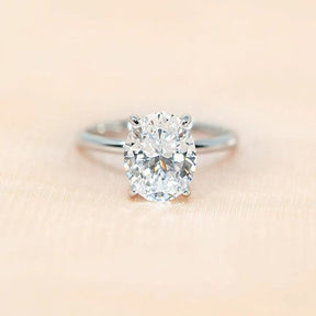 Anel Solitário Noivado em Prata 925 Oval 3ct Lunnelé™ - foto 3