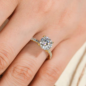 Anel Solitário Noivado Cravejado com Moissanite 2ct Prata 925 Lunnelé™ - foto 4