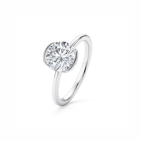 Anel Solitário em Prata 925 com Moissanite 1ct Lunnelé™